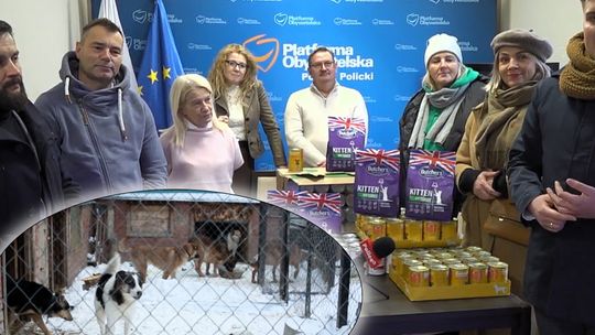Pełna miska zamiast petard. Policcy politycy włączyli się w akcję pomocy zwierzętom