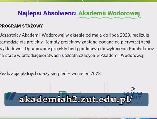 Grupa Azoty Police i ZUT zapraszają studentów oraz absolwentów do udziału w Akademii Wodorowej