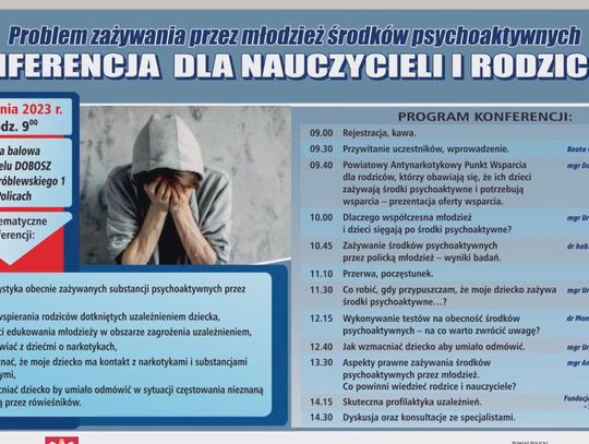 Konferencja dla rodziców i nauczycieli: problem zażywania przez młodzież środków psychoaktywnych