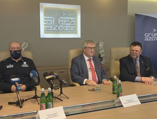 Konferencja prasowa ws. kontynuowania finansowania Grupy Azoty Chemik Police i współpracy z PZPS