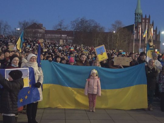 Manifestacja przeciw wojnie na Ukrainie w Szczecinie