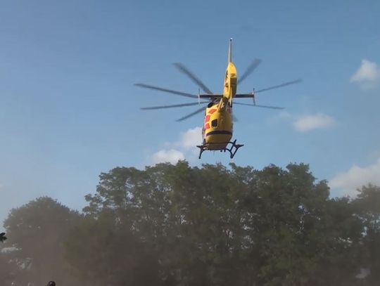 Nieszczęśliwy wypadek na ROD. Nastolatek przeciął sobie szyję piłą motorową. Jego stan jest stabilny