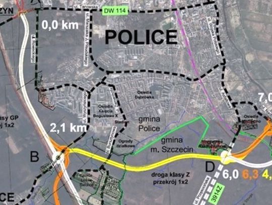 Nowy plan budowy Obwodnicy Polic. Zrezygnowano z jednego odcinka