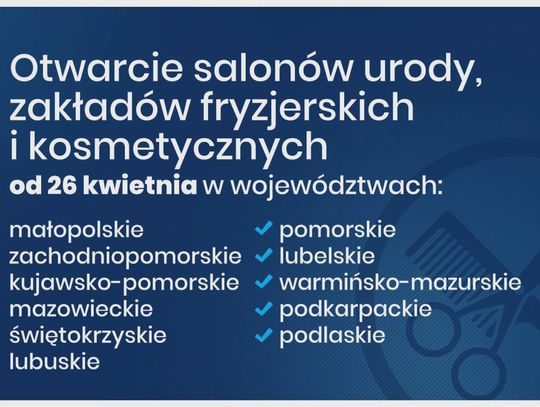 Od 26 kwietnia rząd luzuje część obostrzeń