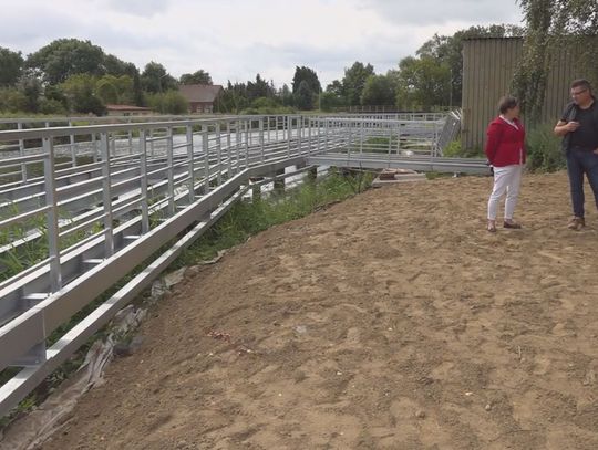 Postęp przy pracach rewitalizacyjnych nad Łarpią. Powstała już metalowa konstrukcja