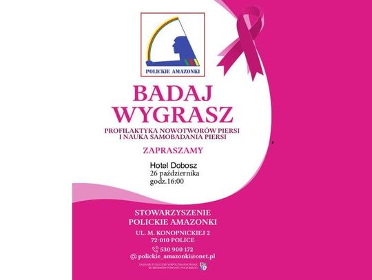 Powiat Policki zaprasza na wykłady i warsztaty dotyczące profilaktyki raka piersi - wtorek 26 października