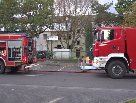 Pożar mieszkania przy ul. Grzybowej w Policach