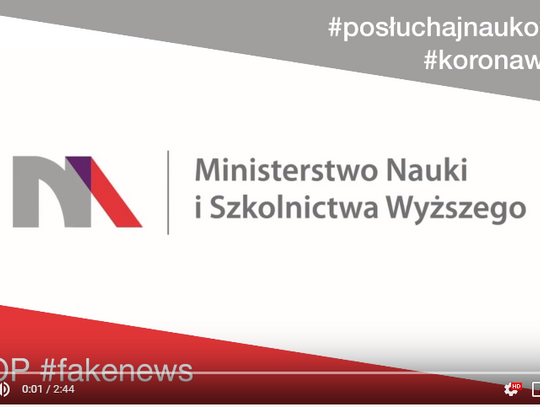 Rządowa akcja walki z fake newsami "Posłuchaj naukowca"