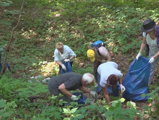 Wolontariusze z gminy Dobra sprzątali policki las. Zebrali 400 kg śmieci