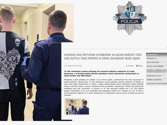 Zdemolował przystanki, teraz za to odpowie