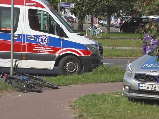 Zderzenie autobusu komunikacji miejskiej oraz rowerzysty