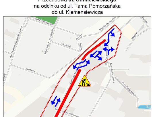Zmiany w organizacji ruchu na ulicach Wyzwolenia, Chmielewskiego, Tama Pomorzańska, Klemensiewicza w Szczecinie