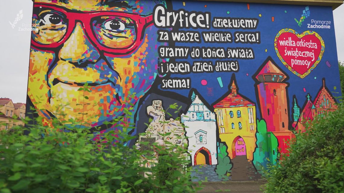 Mural WOŚP w Gryficach